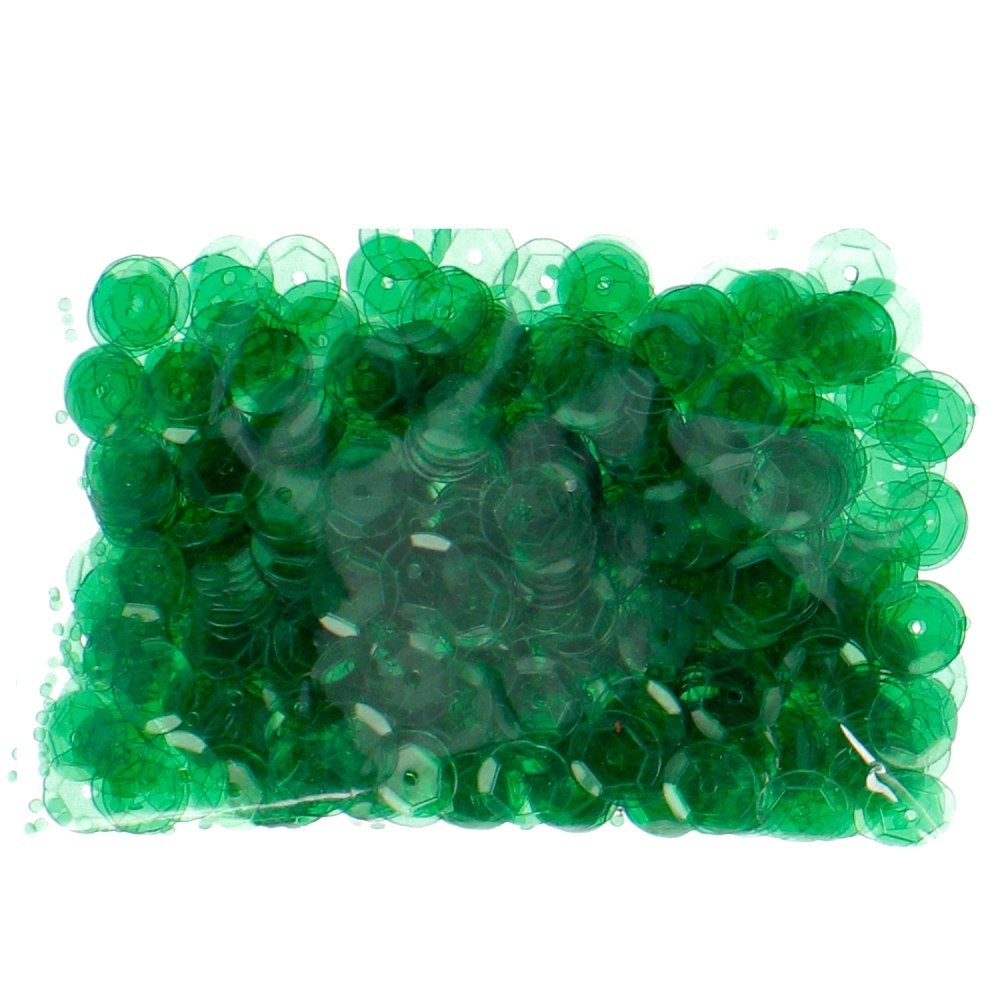 LENTEJUELAS TRANSPARENTES REDONDAS 8 MM VERDE ARTESANAL CON DIVERSIÓN 439329